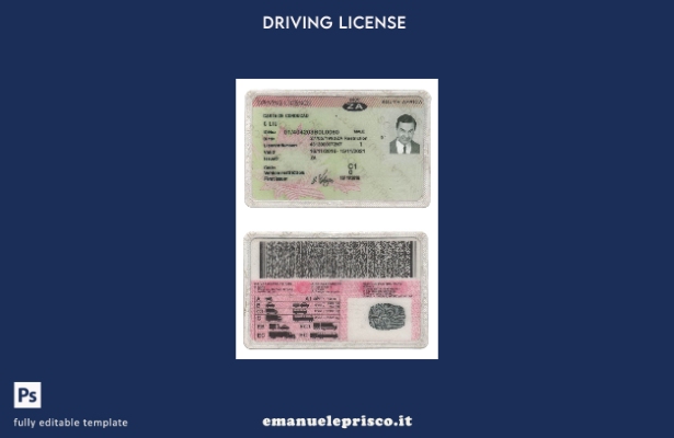 verified style modello di patente di guida del Sud Africa in stile verificato template